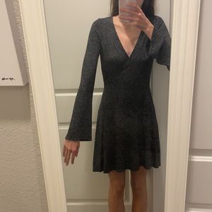 Express wrap sweater dress